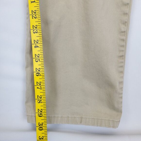 Lee Chino Pants Relax Fit Straight Leg Women 12 Mid Rise Beige Workwear Uniform - Picture 5 of 12